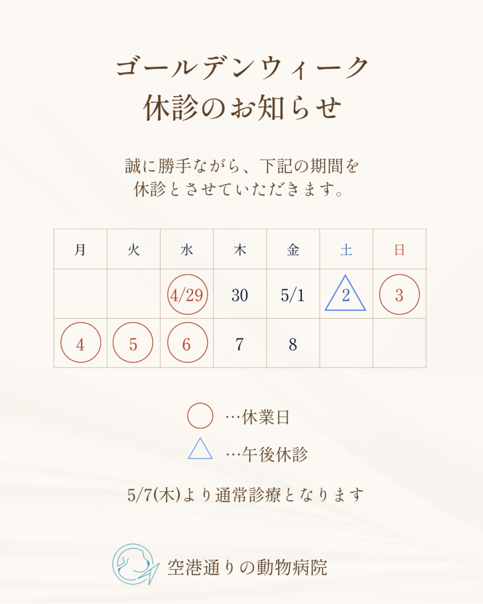 5月の医院からのお知らせ